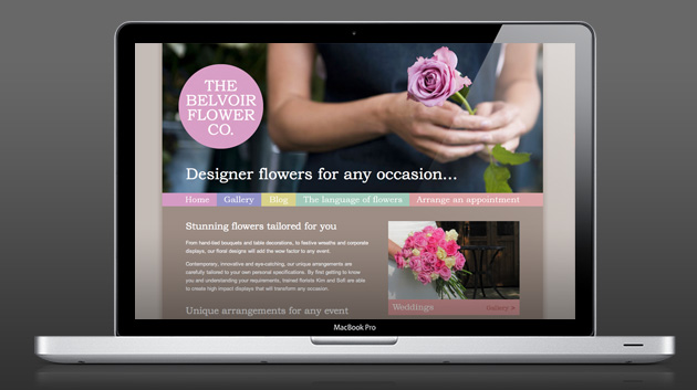 The Belvoir Flower Company website