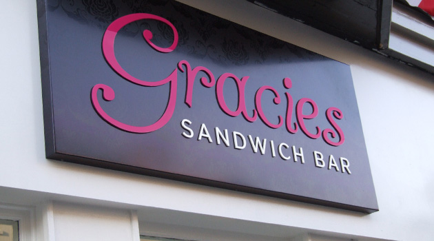 Gracies Sandwich Bar Exterior Signage
