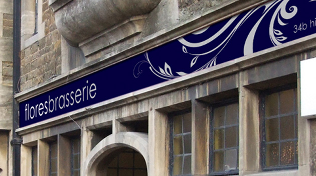 Flores Brasserie Signage